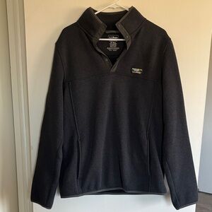 L.L. Bean Charcoal Snap Pullover